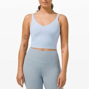 Lululemon Align Cropped Athletic Tank Top in Blue Linen women’s size 12